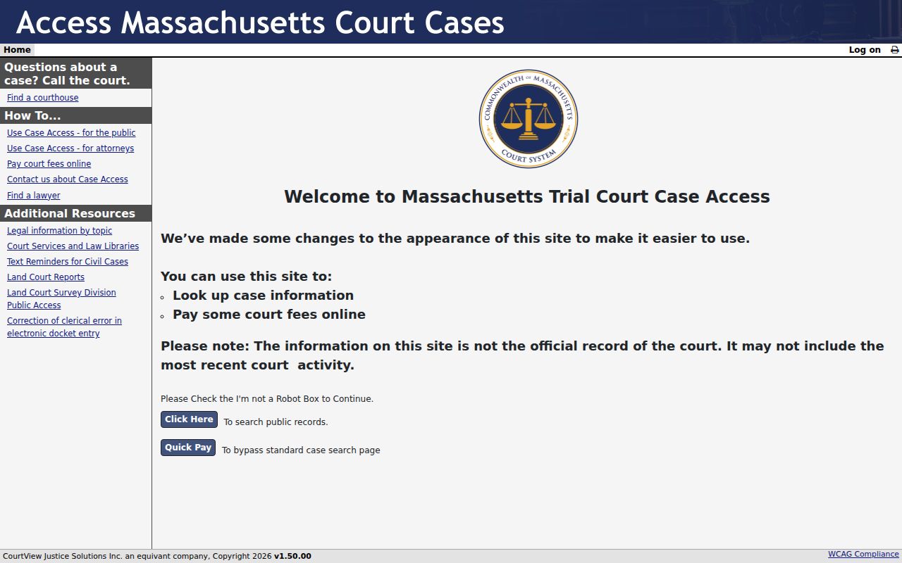 Shrewsbury residents directory MassCourts court search interface