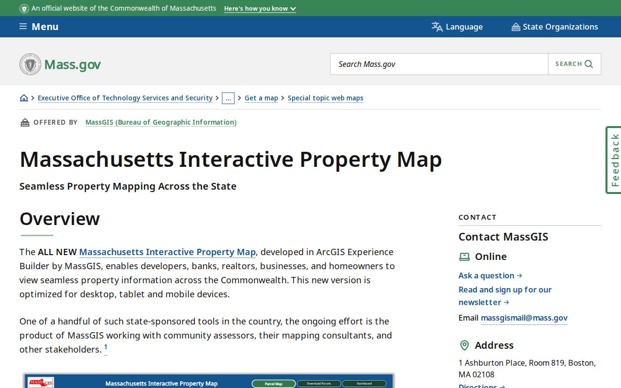 Shrewsbury street directory reference showing the Massachusetts Interactive Property Map